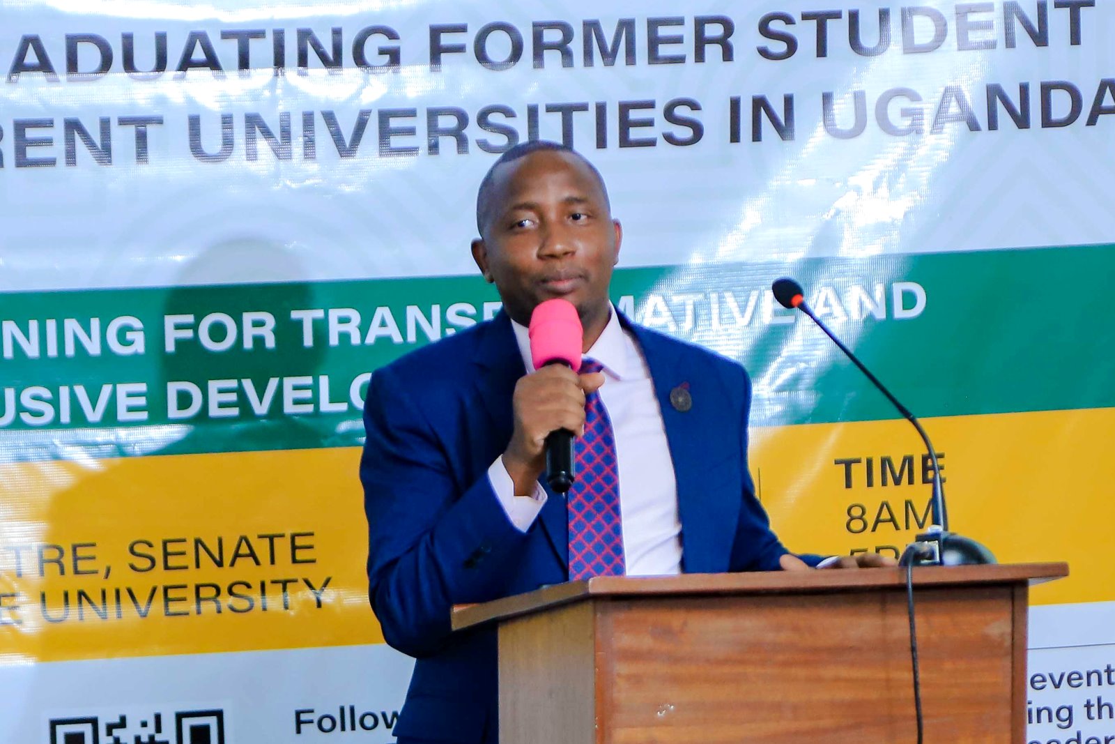 Dr. Solomon Winyi discusses the role of digital platforms in promoting peace advocacy. Konrad Adenauer Stiftung-Julius Nyerere Leadership Centre (JNLC) Peace and Security Leadership Training for Finalists and Graduating former Student Leaders in Different Universities in Uganda, Day one, 3rd December 2024, Telepresence Centre, Senate Building, Makerere University, Kampala, East Africa.