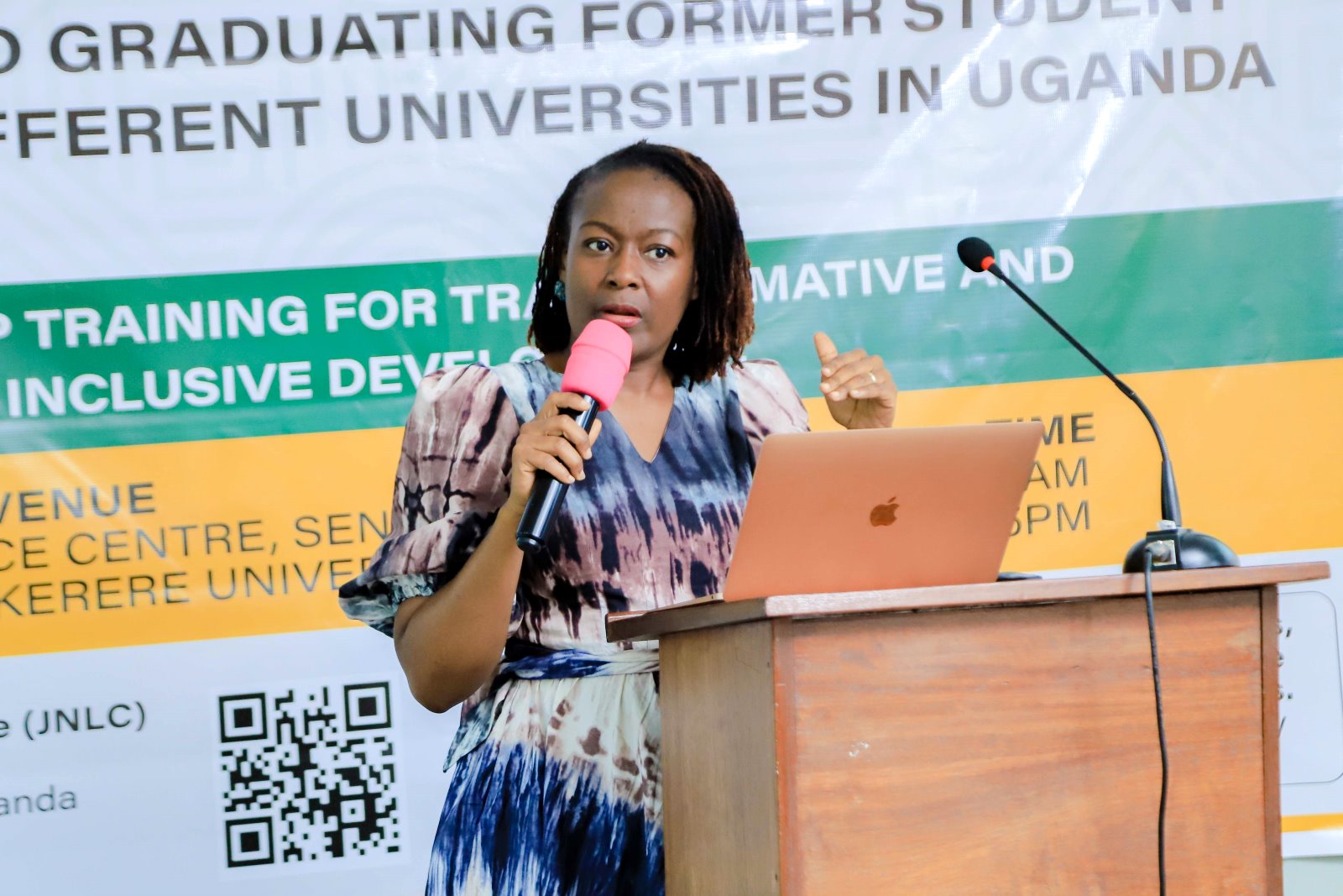 Gloria Namata advised student leaders to save 20% of all their income. Konrad Adenauer Stiftung-Julius Nyerere Leadership Centre (JNLC) Peace and Security Leadership Training for Finalists and Graduating former Student Leaders in Different Universities in Uganda, Day one, 3rd December 2024, Telepresence Centre, Senate Building, Makerere University, Kampala, East Africa.