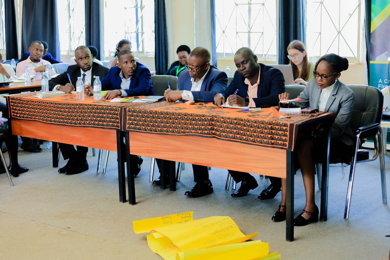 A section of Speakers listen to presentations by Student Leaders. Konrad Adenauer Stiftung-Julius Nyerere Leadership Centre (JNLC) Peace and Security Leadership Training for Finalists and Graduating former Student Leaders in Different Universities in Uganda, Day Two, 4th December 2024, Telepresence Centre, Senate Building, Makerere University, Kampala, East Africa.