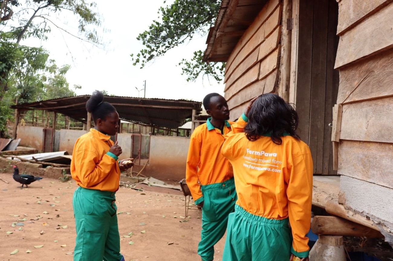 Mr. Eteku and his colleagues at the farm. Moses Eteku, a Mastercard Foundation Scholars Program Alumni at Makerere University, Kampala Uganda, East Africa and the co-founder of a Kampala-based youth Fintech start-up Farmpawa, which has been selected as one of the ten semi-finalists in the Milken-Motsepe Prize in FinTech.