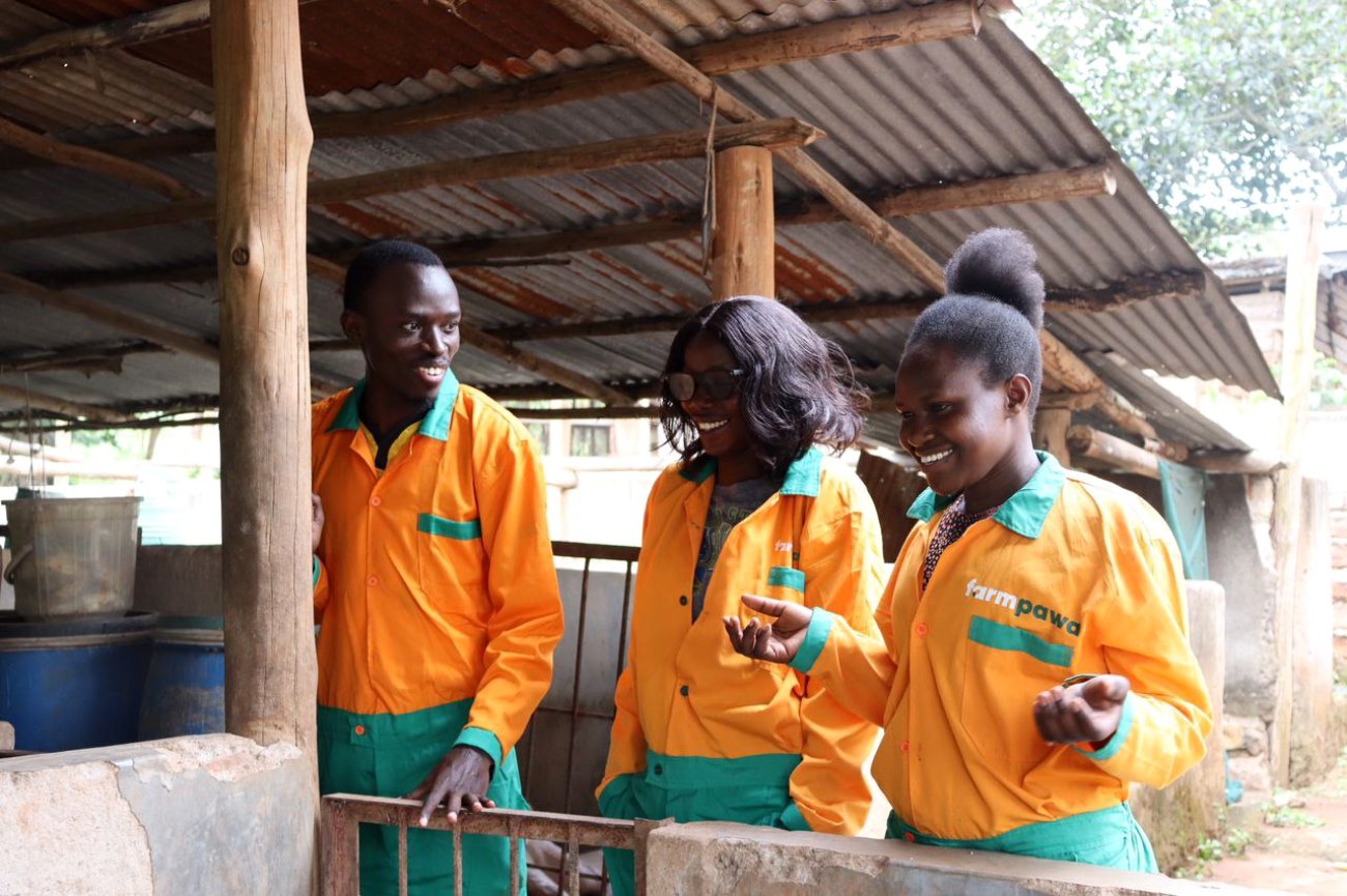 The Farmpawa team at their farm. Moses Eteku, a Mastercard Foundation Scholars Program Alumni at Makerere University, Kampala Uganda, East Africa and the co-founder of a Kampala-based youth Fintech start-up Farmpawa, which has been selected as one of the ten semi-finalists in the Milken-Motsepe Prize in FinTech.