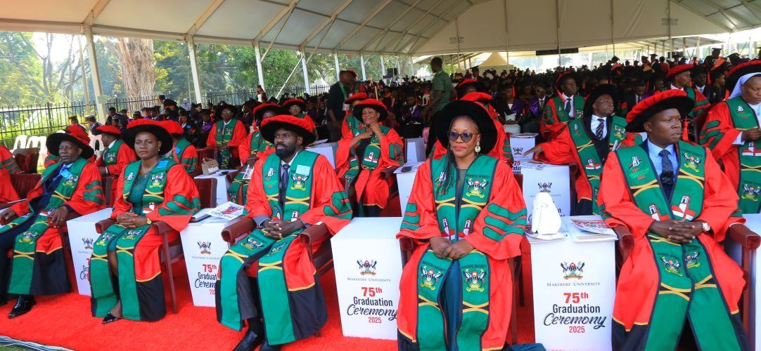 Some of the PhD Graduands from CoCIS. 75th Graduation Ceremony, Day 1, CoCIS, CEES, CoVAB and School of Law. 13th January 2025, Freedom Square, Makerere University, Kampala Uganda, East Africa.