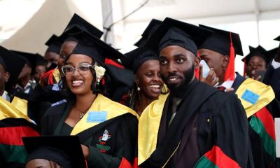 A section of the undergraduate candidates on Day 1 of the 75th Graduation Ceremony. 75th Graduation Ceremony, Day 1, CoCIS, CEES, CoVAB and School of Law. 13th January 2025, Freedom Square, Makerere University, Kampala Uganda, East Africa.