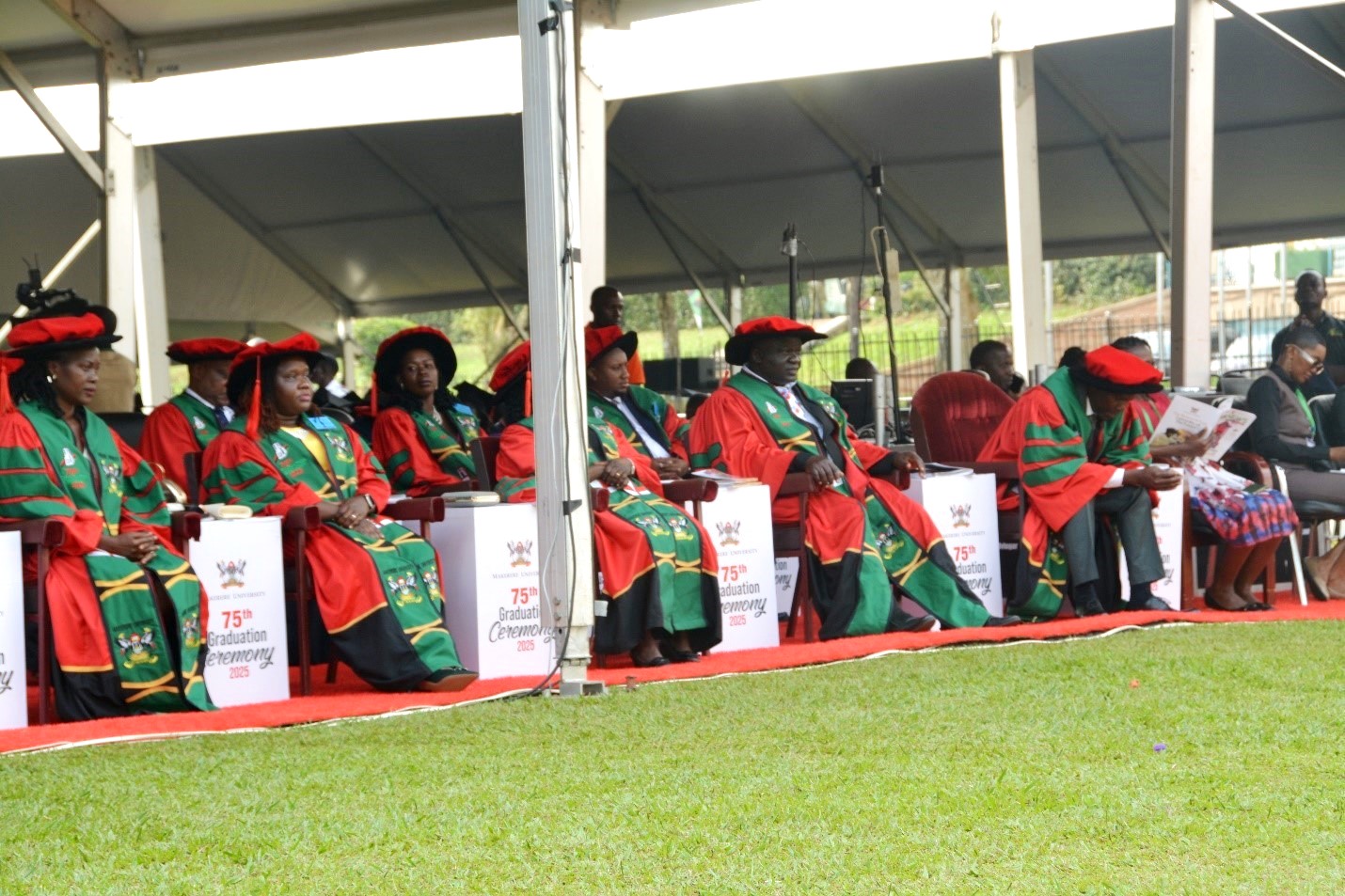 Some of the PhD Graduands. 75th Graduation Ceremony, Day 1, CoCIS, CEES, CoVAB and School of Law. 13th January 2025, Freedom Square, Makerere University, Kampala Uganda, East Africa.