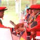 Hon. Dr. Crispus Kiyonga Conferring a PhD upon a candidate Geofrey Kapalaga. 75th Graduation Ceremony, Day 1, CoCIS, CEES, CoVAB and School of Law. 13th January 2025, Freedom Square, Makerere University, Kampala Uganda, East Africa.