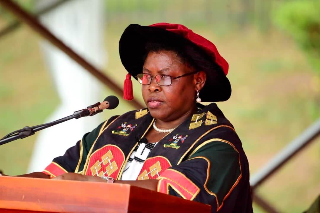 Min. Kaducu representing the Minister of Education. 75th Graduation Ceremony, Day 1, CoCIS, CEES, CoVAB and School of Law. 13th January 2025, Freedom Square, Makerere University, Kampala Uganda, East Africa.