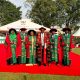 Principal CoBAMS-Prof. Edward Bbaale (3rd R) with PhD Graduands from CoBAMS on Day 2. 75th Graduation Ceremony, Day 2, CoBAMS, CHS and CoNAS. 14th January 2025, Freedom Square, Makerere University, Kampala Uganda, East Africa.