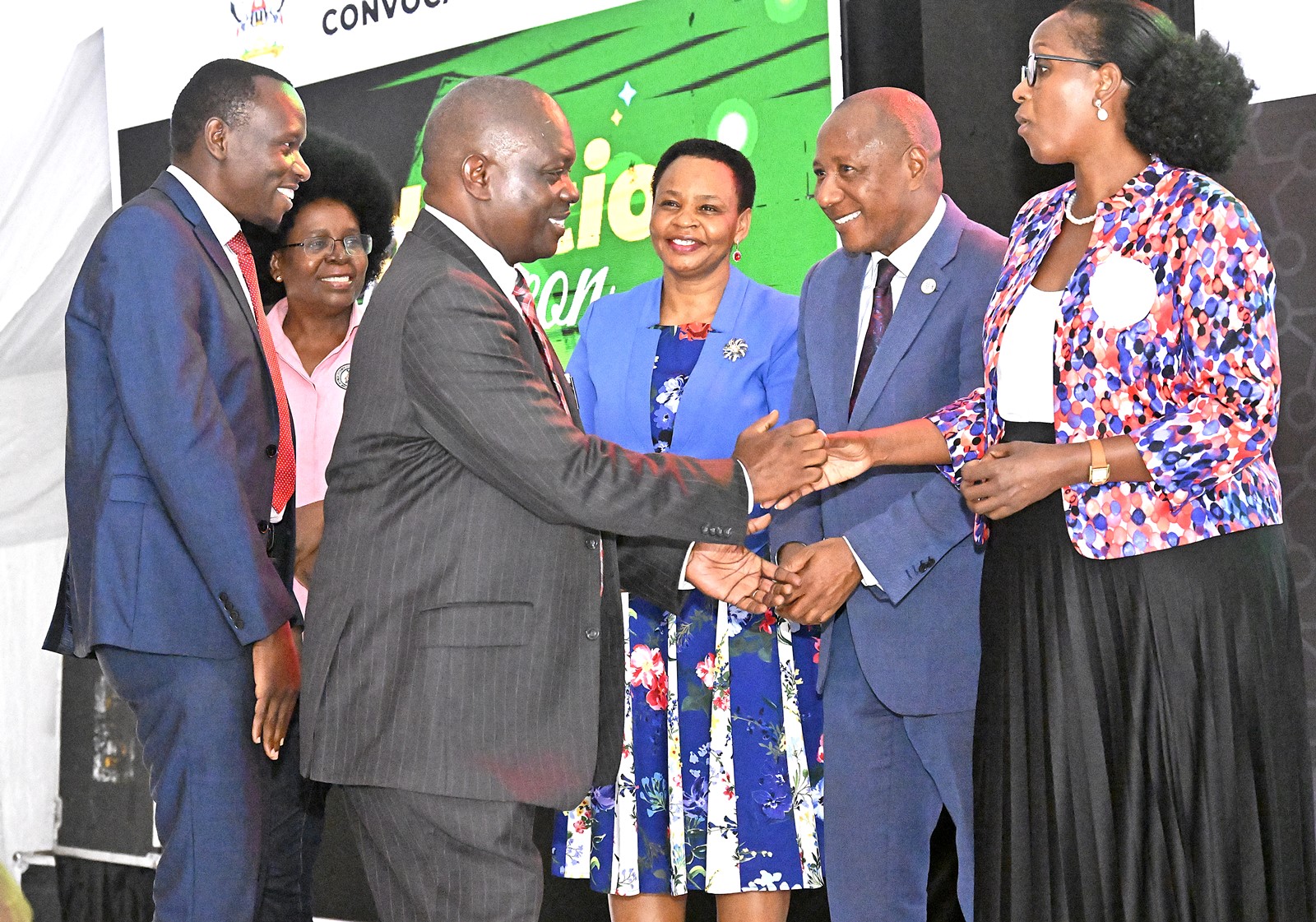 Dr Steven Lwasa and Dr Patrick Musinguzi received the Best Teacher Award. 75th Graduation Ceremony, Day 5, CAES, CEDAT and CHUSS. Convocation Luncheon, 17th January 2025, Edge Road, Makerere University, Kampala Uganda, East Africa.