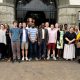 The Principal CEES, Prof. Anthony Muwagga Mugagga (C) poses for a group photo with CEES Staff and the exchange students.Department of Adult and Community Education, School of Distance and Lifelong Learning, College of Education and External Studies (CEES) hosting 17 exchange students from the University of Agder, Norway, as part of a one-month field course. Induction January 6th, 2025, Main Building, Makerere University, Kampala Uganda, East Africa.