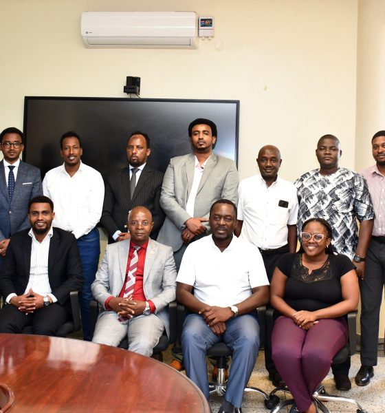 Prof. Edward Bbaale (Seated 2nd Left) with training facilitators and the six Somali Government officials pose for a group photo. Six Somali government officials three-day Executive Training in Infrastructure Asset Management, held at Public Investment Management Centre of Excellence (PIM CoE), College of Business and Management Sciences (CoBAMS), funded by the United Nations Capital Development Fund (UNCDF), 27th-29th January 2025, aimed to enhance regional capacity in infrastructure planning and management, Yusuf Lule Central Teaching, Makerere University, Kampala Uganda, East Africa.