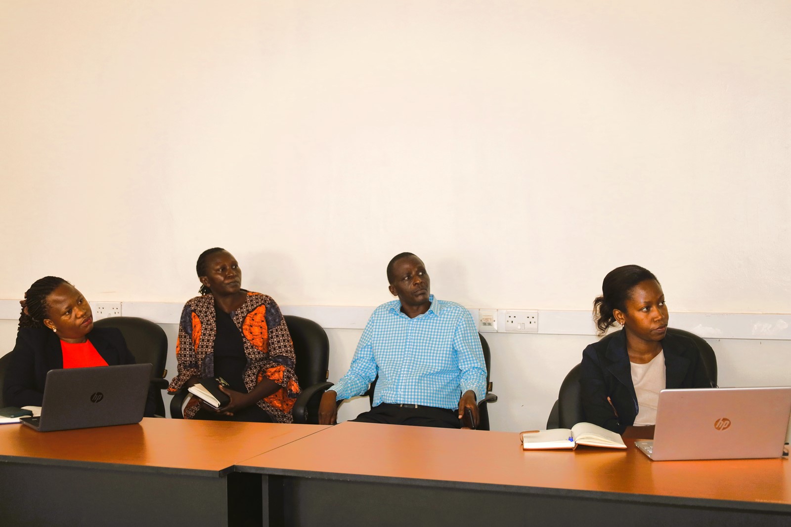 Dr. Margaret Banga (2nd L) with participants. Statistics and Data Science (SDS) Working Group training to build capacity in Artificial Intelligence (AI) and Machine Learning (ML) among its members kick off Monday, 20th January 2025 facilitated by experts from Uganda Revenue Authority (URA), Housing Finance Bank, and the School of Statistics and Planning (SSP), Makerere University, Kampala Uganda, East Africa and will run until 24th January 2025. Participants are being equipped with a wide range of skills, covering topics such as text mining, unsupervised learning, neural networks, Geographic Information Systems (GIS), and more.