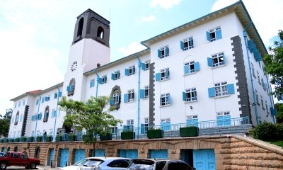 Front View of the reconstructed Main Building, Makerere University. Date Taken 8th November 2024. Kampala Uganda, East Africa.