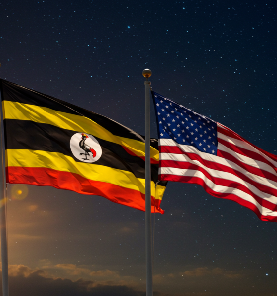 Flags of Uganda and the U.S. Photo: ImageFX