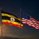 Flags of Uganda and the U.S. Photo: ImageFX