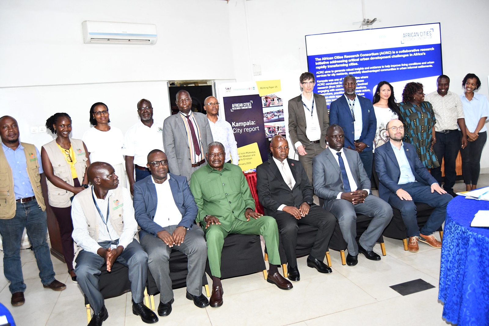 Makerere University Urban Action Lab, College of Agricultural and Environmental Sciences (CAES) launch of comprehensive report, part of the African Cities Research Consortium (ACRC) program, detailing key challenges affecting urban development in Kampala, one of Africa’s fastest-growing cities, annual population growth rate of 5.6%, by Hon. Mario Obiga Kania, Minister of State for Urban Development, 13th February 2025, Fairway Hotel, Uganda, East Africa.