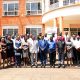 Prof. Buyinza Mukadasi and Prof. Mathias Mulumba (Centre) pose for a group photo with participants after the closing ceremony on 21st February 2025. The Office of the Deputy Vice Chancellor (Academic Affairs) and the College of Education and External Studies (CEES) through the Centre of Teaching and Learning Support (CTLS) are implementing the Pedagogy and Professionalism course, First Cohort of 50, 19th to 21st February 2025, School of Business Conference Room, Makerere University, Kampala Uganda, East Africa.