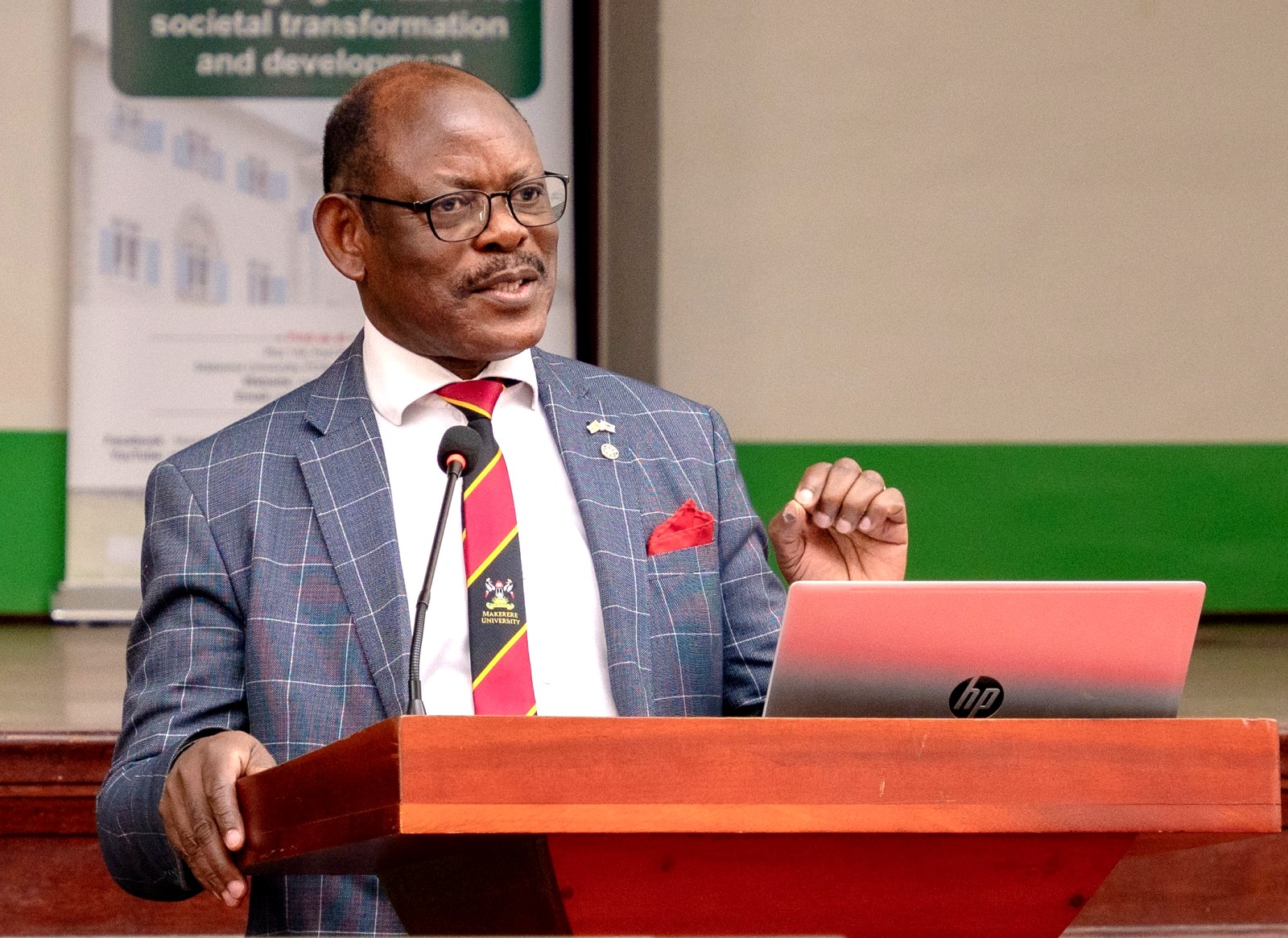 Prof. Barnabas Nawangwe, the Vice Chancellor, addressing the young people at the event. Makerere University hosts the Mastercard Foundation Scholars Council Representatives meeting, which brings together young people from around 45 partner universities of the Mastercard Foundation, 2nd February 2025, Kampala Uganda, East Africa.