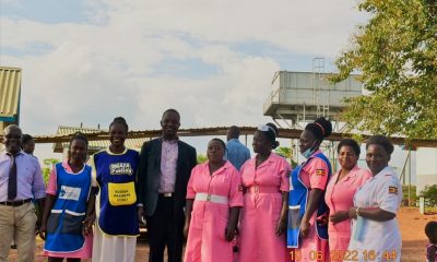 Dr. Richard Mugahi (4th Left) poses for a group photo with Sebambule District Leaders and Staff at Ntuusi Health Centre IV on 10th June 2022. Team from the Ministry of Health, and Makerere University, Kampala visit Ntuusi Health Centre IV in Sembabule district, Uganda, East Africa to follow-up on a mentorship training that was done a month earlier by Makerere University under the RMNCAH (Reproductive, Maternal, Neonatal, Child and Adolescent Health) Project.