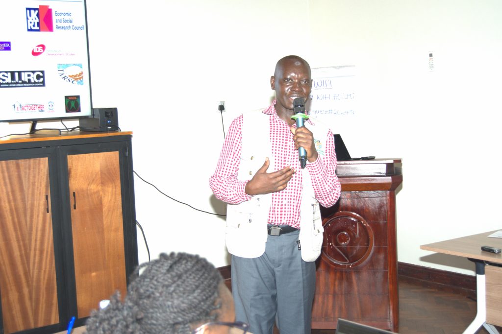 Dr. Paul Mukwaya, Head of the Department of Geography, Geo-informatics, and Climatic Sciences, Makerere University. Department of Geography, Geo-informatics, and Climatic Sciences, Makerere University in collaboration with University of Waterloo and University of Manchester, launch of project titled: The Urban Future Project: Toward Health Equity, Inclusive Governance and Climate Adaptation in African Informal Settlements, and Urban Heat Risk Awareness Raising and Knowledge Exchange and Urban Heat Management Handbook, 6th March 2025, Kampala Uganda, East Africa.