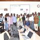 Stakeholders that attended the launch event pose for a group photo at Fairway Hotel in Kampala on 6th March 2025. Department of Geography, Geo-informatics, and Climatic Sciences, Makerere University in collaboration with University of Waterloo and University of Manchester, launch of project titled: The Urban Future Project: Toward Health Equity, Inclusive Governance and Climate Adaptation in African Informal Settlements, and Urban Heat Risk Awareness Raising and Knowledge Exchange and Urban Heat Management Handbook, 6th March 2025, Fairway Hotel Kampala Uganda, East Africa.