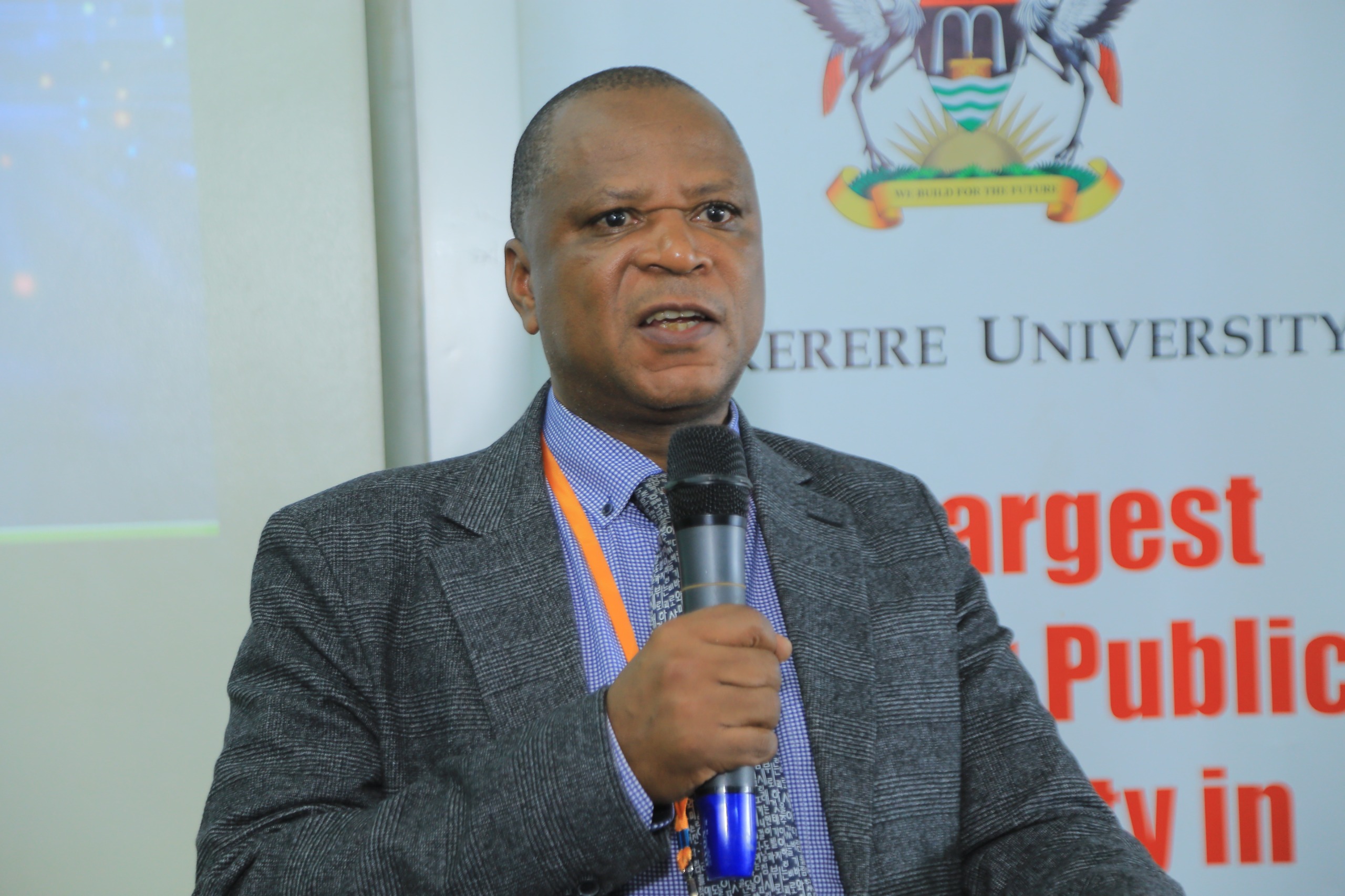 CEDAT Principal Prof. Moses Musinguzi making his remarks. Official launch of the Makerere University Centre for Artificial Intelligence and Data Science (Mak-CAD), a hub dedicated to advancing AI research and innovation for Africa’s development. Theme: “Building Responsible AI Research and Innovations for Impact,” 13th March 2025, College of Computing and Information Sciences (CoCIS), Block B, Kampala Uganda, East Africa.