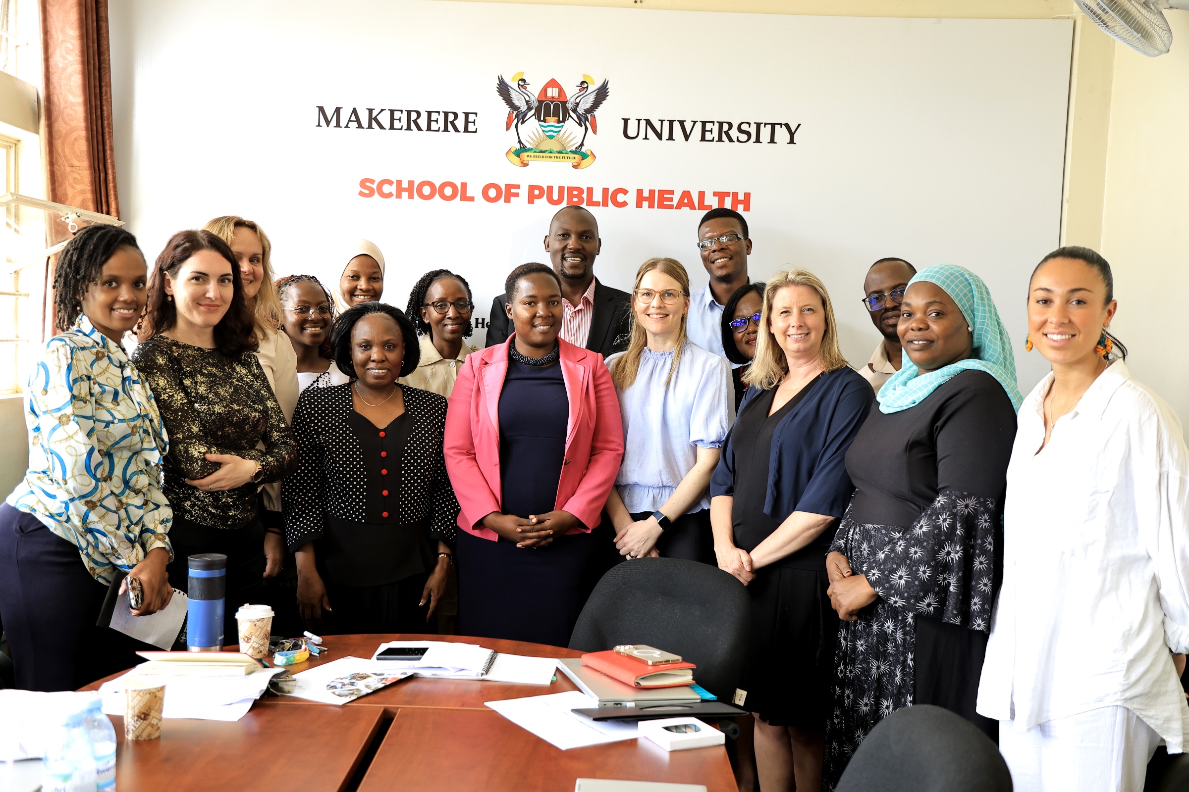 Therese Lind, Head of Administration at Karolinska Institutet (KI)’s Department of Global Public Health (3rd Right) with the delegation and staff from MakSPH during the visit on 24th March 2025. Makerere University School of Public Health (MakSPH) hosting delegation from Karolinska Institutet (KI) Department of Global Public Health led by Therese Lind, head of administration for a two-day administrative exchange, part of 25 years of a flourishing partnership, 23rd-24th March 2025, Kampala Uganda, East Africa.