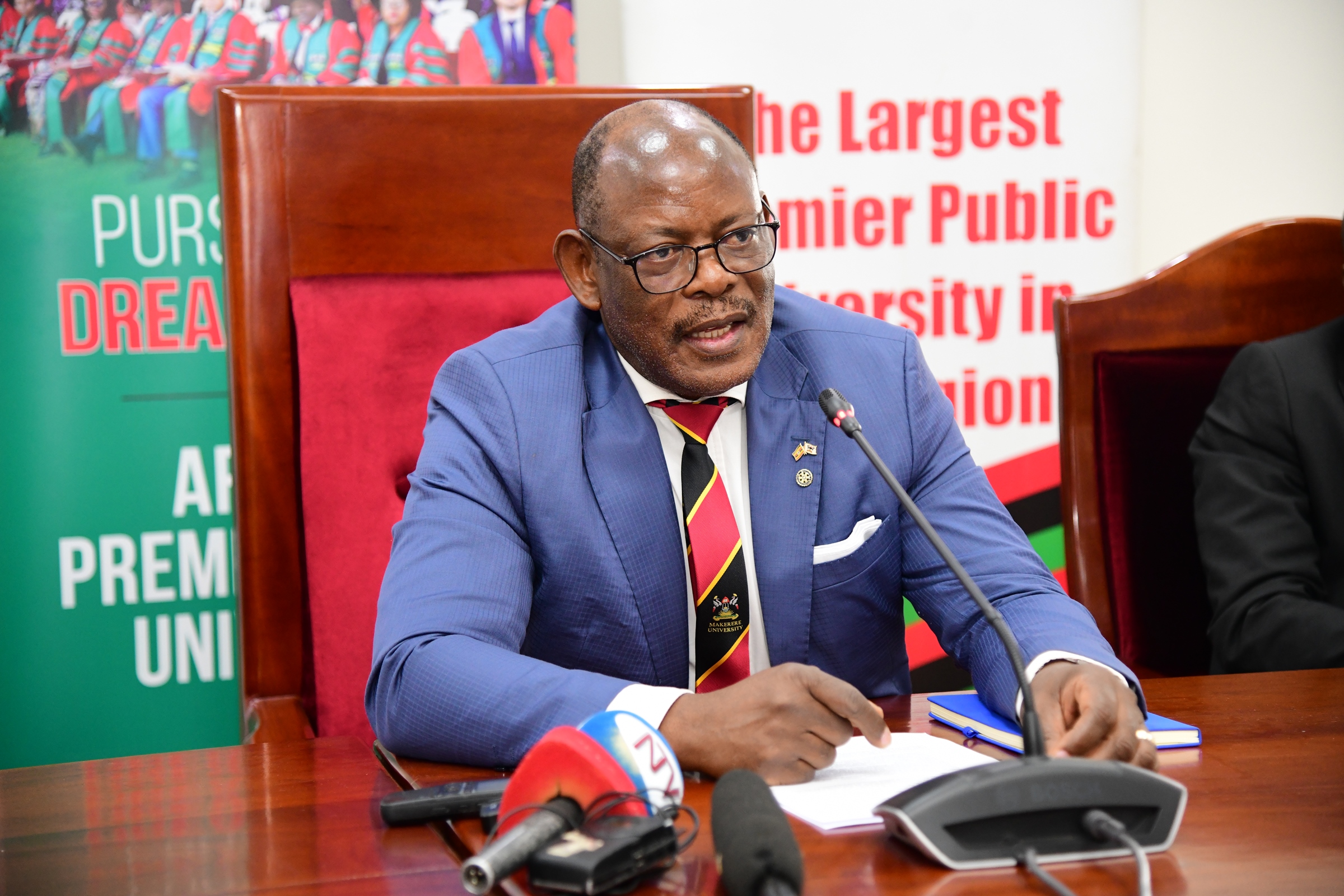 The Vice Chancellor, Prof. Barnabas Nawangwe addresses the Media on various issues, 4th March 2025. Vice Chancellor's Press Briefing, 4th March 2025, Council Room, Main Building, Makerere University, Kampala Uganda, East Africa.