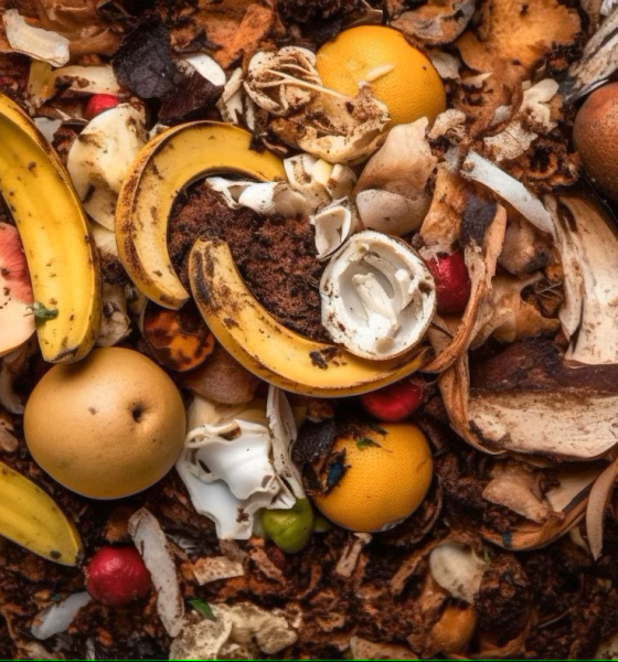 A variety of healthy fruits and vegetables in a colourful heap. Generated by AI