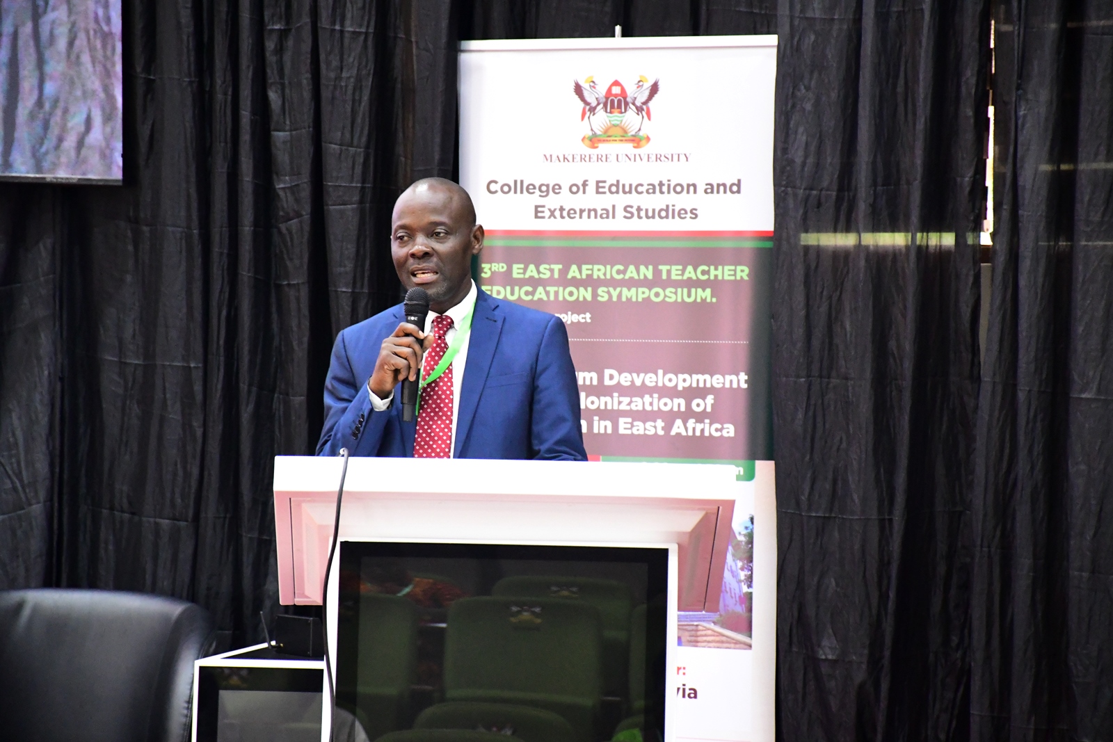 Prof. Mathias Mulumba Bwanika. Capacity Building for Research-Based Teacher Education (CABUTE), Norad, NORHED II project, 3rd East African Teacher Education Symposium (EATES), 9th to 10th April 2025, under the theme “Curriculum Development and Decolonization of Education in East Africa.” School of Public Health Auditorium, Makerere University, Kampala Uganda, East Africa.