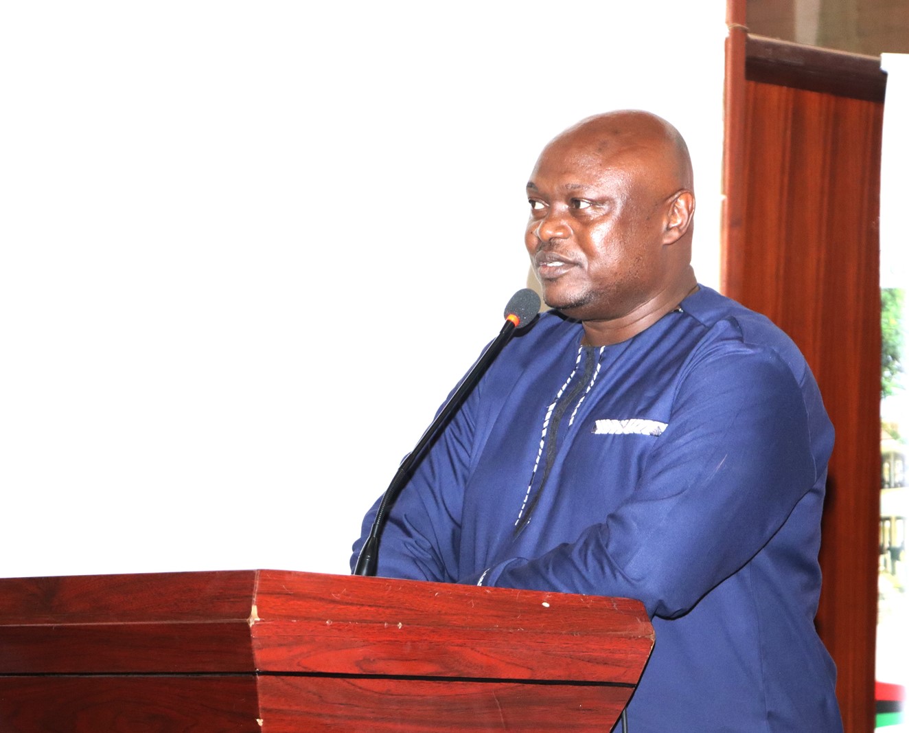 Assoc. Professor Eric Awich Ochen delivering his remarks. College of Humanities and Social Sciences (CHUSS) a historic public dialogue between Dr. Jimmy Spire Ssentongo and Dr. Yahaya Hills Kagali Sekagya, titled “Traditional Spirituality, Herbal Medicine, Witchcraft and Questions of Truth.” 29th April 2025, College of Engineering, Design, Art and Technology (CEDAT) Conference Hall, Makerere University, Kampala Uganda, East Africa.