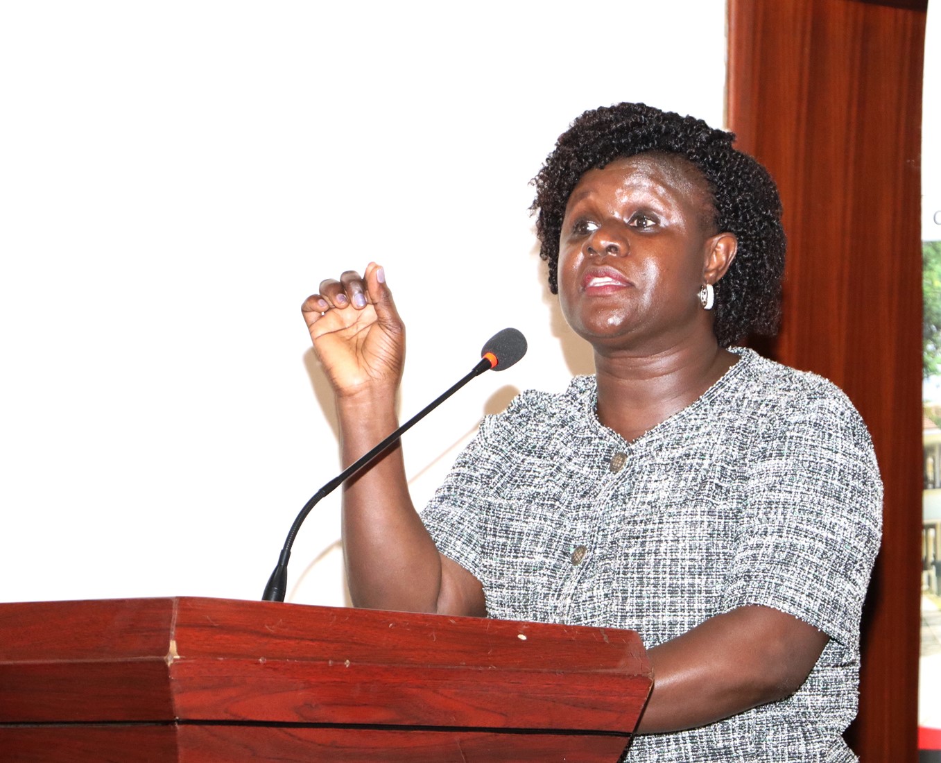 Dr. Christine Mbabazi Mpyangu moderated the discussion. College of Humanities and Social Sciences (CHUSS) a historic public dialogue between Dr. Jimmy Spire Ssentongo and Dr. Yahaya Hills Kagali Sekagya, titled “Traditional Spirituality, Herbal Medicine, Witchcraft and Questions of Truth.” 29th April 2025, College of Engineering, Design, Art and Technology (CEDAT) Conference Hall, Makerere University, Kampala Uganda, East Africa.