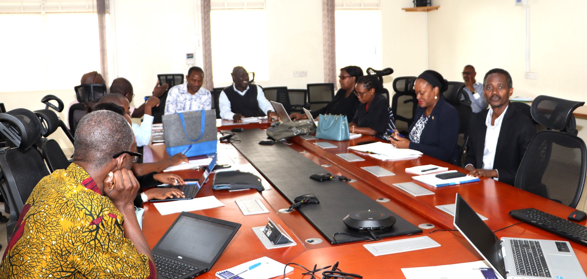 The researchers and centre leadership in the workshop on 28th April 2025. The Centre for United States Studies at Makerere University held its first research review workshop, marking the beginning of an ambitious academic project to publish a book examining the historical and contemporary relations between the United States and Uganda, 28th April 2025, Kampala, East Africa.
