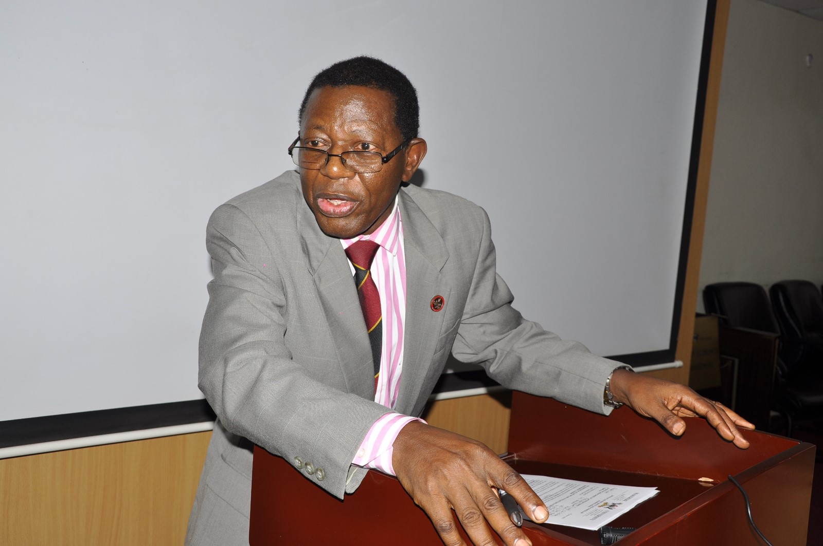 Prof. Buyinza Mukadasi. Church of Jesus Christ of Latter-day Saints handed over 40 high-tech laptops and 10 projectors to Makerere University to facilitate teaching, learning, and research at the School of Business under the College of Business and Management Sciences (CoBAMS), 5th May 2025, Kampala Uganda, East Africa.