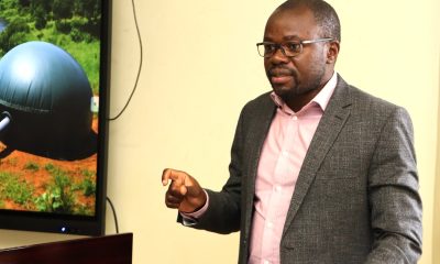 Assoc. Prof. Mike Ibrahim Okumu officially opening the workshop. Environment for Development (EfD) initiative at Makerere University inception workshop for two-year research project aimed at studying energy demand and efficiency among Ugandan households and small and medium enterprises (SMEs), supported by a $30,000 grant from the Carnegie Corporation under the CECAP program, 14th May 2025, EfD Conference Room, Yusuf Lule Central Teaching Facility, Makerere University, Kampala Uganda, East Africa.