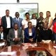 Participants in group photo after the inception workshop. Environment for Development (EfD) initiative at Makerere University inception workshop for two-year research project aimed at studying energy demand and efficiency among Ugandan households and small and medium enterprises (SMEs), supported by a $30,000 grant from the Carnegie Corporation under the CECAP program, 14th May 2025, EfD Conference Room, Yusuf Lule Central Teaching Facility, Makerere University, Kampala Uganda, East Africa.