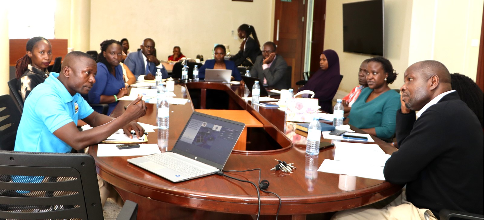 Participants gathered in the EfD Conference room. Environment for Development (EfD) initiative at Makerere University inception workshop for two-year research project aimed at studying energy demand and efficiency among Ugandan households and small and medium enterprises (SMEs), supported by a $30,000 grant from the Carnegie Corporation under the CECAP program, 14th May 2025, EfD Conference Room, Yusuf Lule Central Teaching Facility, Makerere University, Kampala Uganda, East Africa.