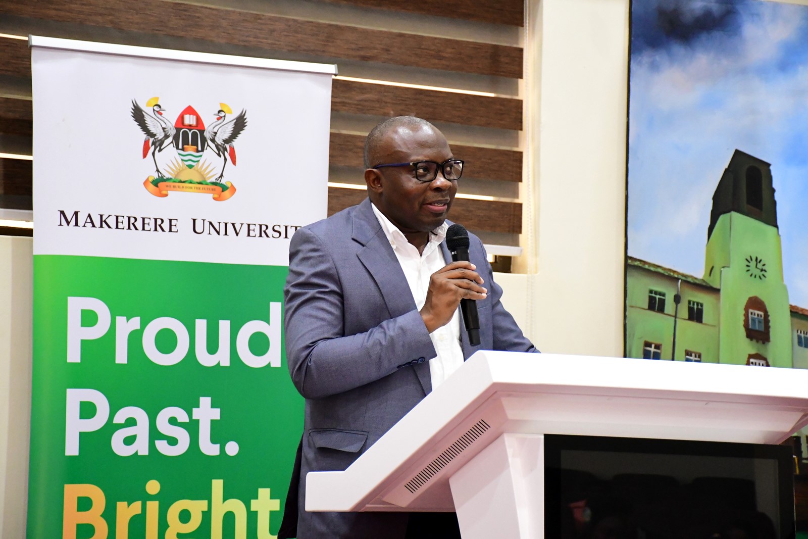 Dr. Ronald Bisaso. Makerere University day two of induction exercise spearheaded by the Directorate of Human Resources for newly appointed staff, whose tenures commenced in the 2024/2025 financial year, 16th May 2025, School of Public Health (MakSPH) Auditorium, Kampala Uganda, East Africa.