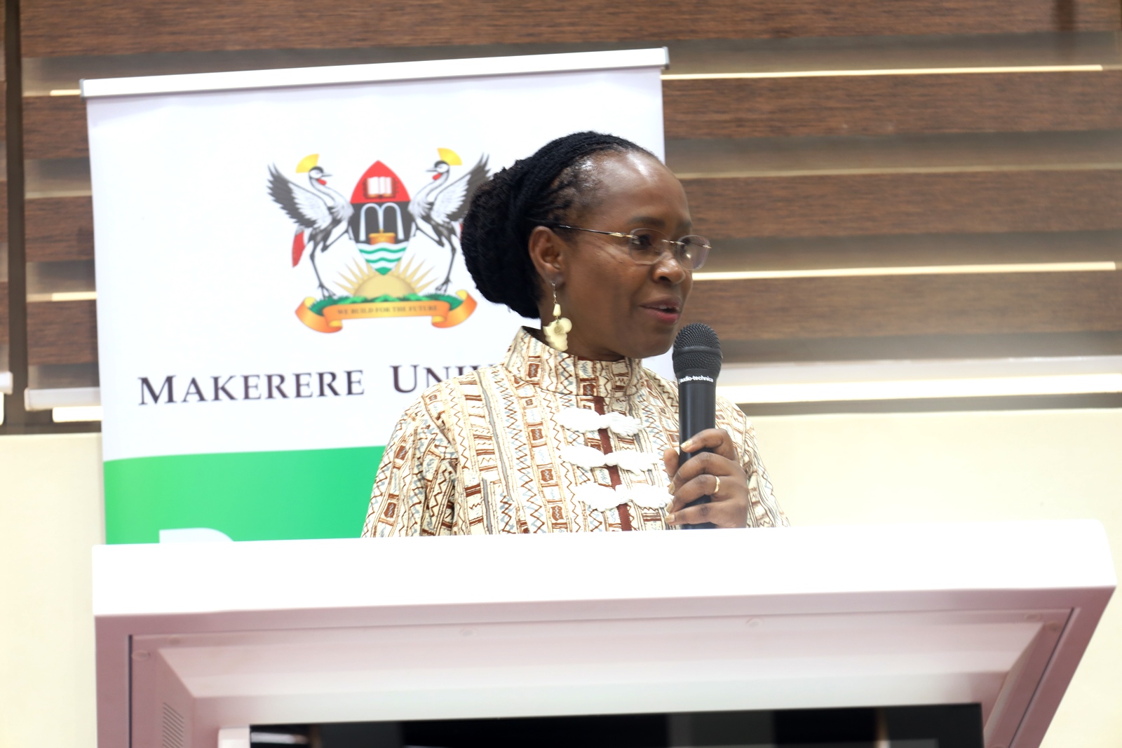 Prof. Sarah Ssali. Makerere University day two of induction exercise spearheaded by the Directorate of Human Resources for newly appointed staff, whose tenures commenced in the 2024/2025 financial year, 16th May 2025, School of Public Health (MakSPH) Auditorium, Kampala Uganda, East Africa.