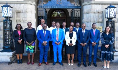 Officials from Makerere and ITC pose for a group photo after the MoU signing. Makerere University signs Memorandum of Understanding (MoU) with the Insurance Training College (ITC) to be implemented through the College of Business and Management Sciences (CoBAMS) aimed at enhancing professional training, research, and industry engagement in the fields of actuarial science and insurance, 6th May 2025, Main Building, Makerere University, Kampala Uganda, East Africa.