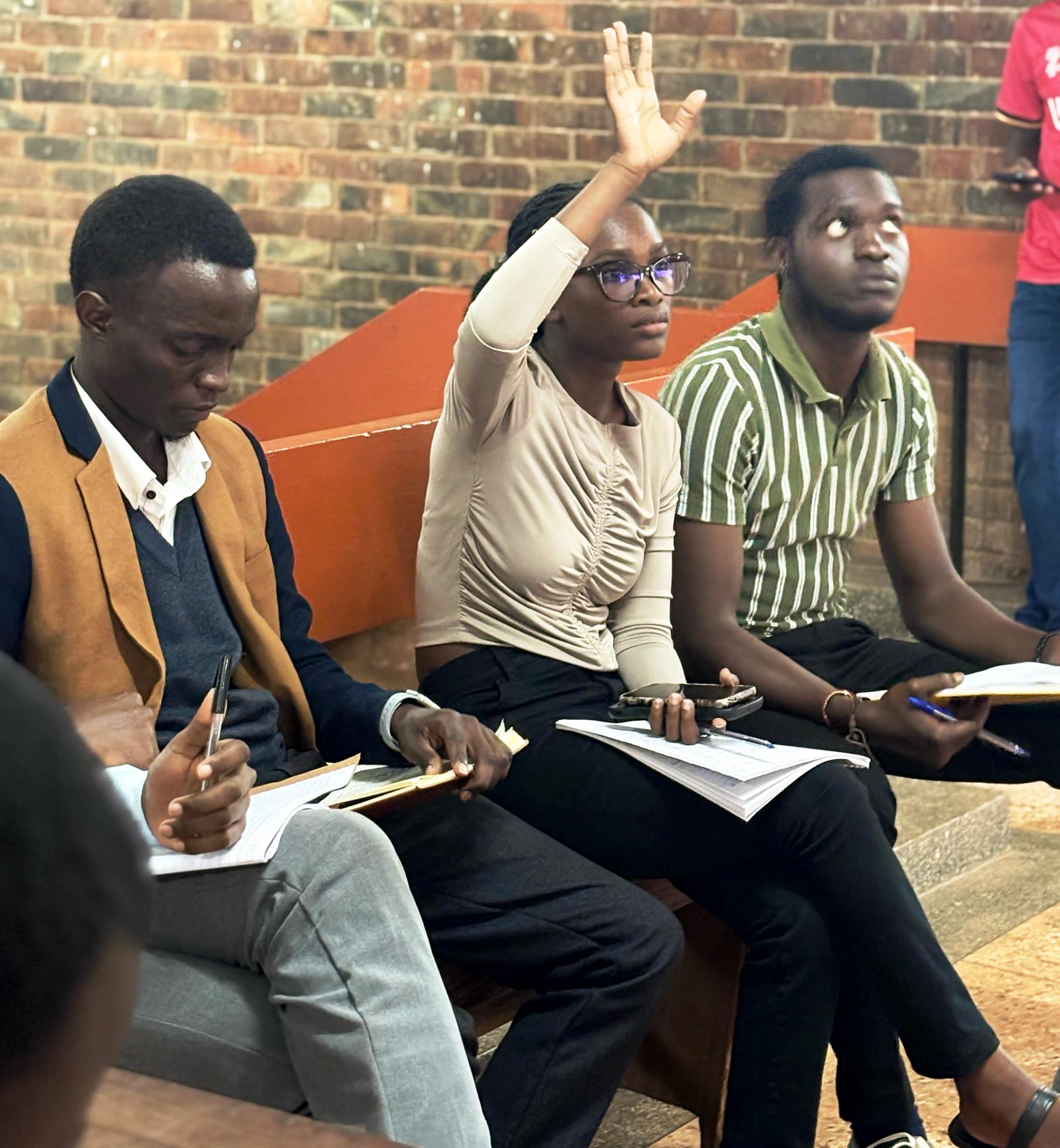 One of the preliminary rounds in session at Lumumba Hall. Organised by the Makerere Debating Union – a student-led initiative, the Inter-college Debate Tournament was held on 11th and 12th April 2025 with a vision to leave no student behind by nurturing a community of confident, articulate, and visionary leaders who will drive positive change in society. Makerere University, Kampala Uganda, East Africa.