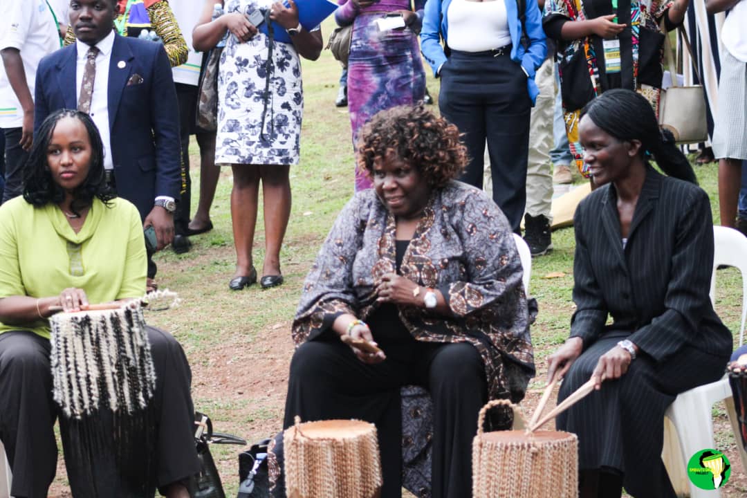 Left to Right: Mrs Esteri Akandwanaho Muhoozi, Dr. Nansozi Muwanga and Dr. Susan Kiguli. Julius Nyerere Youth Festival 2025 held under the theme, "Our Heritage, Our Voices: Culture, Innovation, and Servant Leadership," 15th-16th April 2025, Yusuf Lule Central Teaching Facility Auditorium, Makerere University, Kampala Uganda, East Africa.