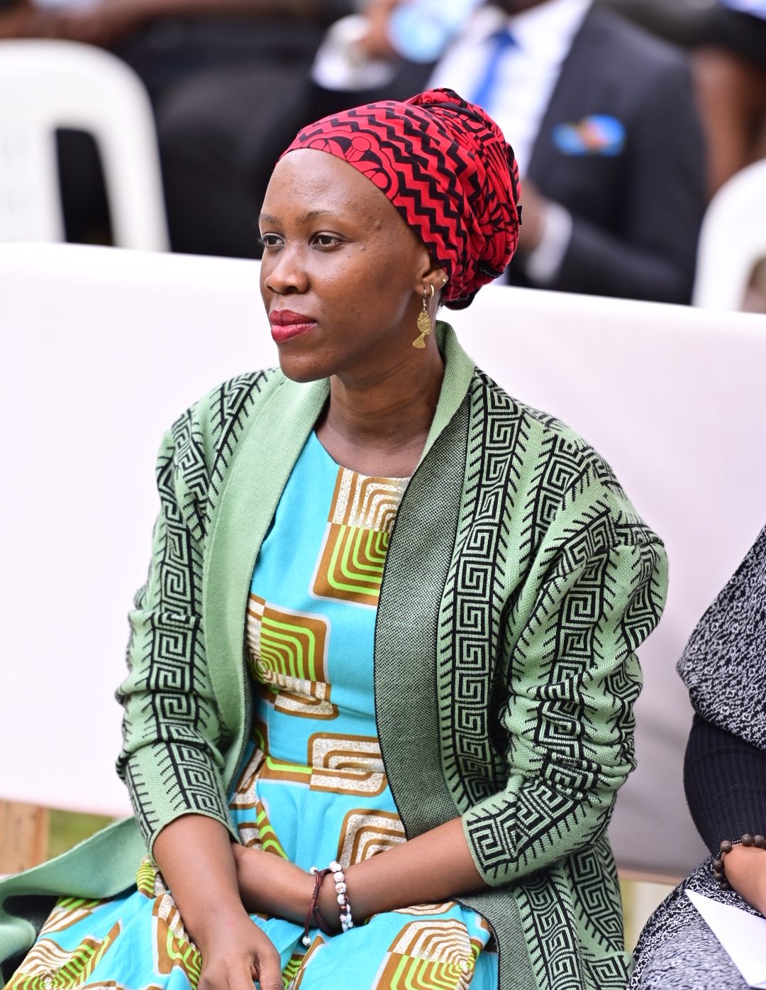 Ms Butiku Sangu. Julius Nyerere Youth Festival 2025 held under the theme, "Our Heritage, Our Voices: Culture, Innovation, and Servant Leadership," 15th-16th April 2025, Yusuf Lule Central Teaching Facility Auditorium, Makerere University, Kampala Uganda, East Africa.