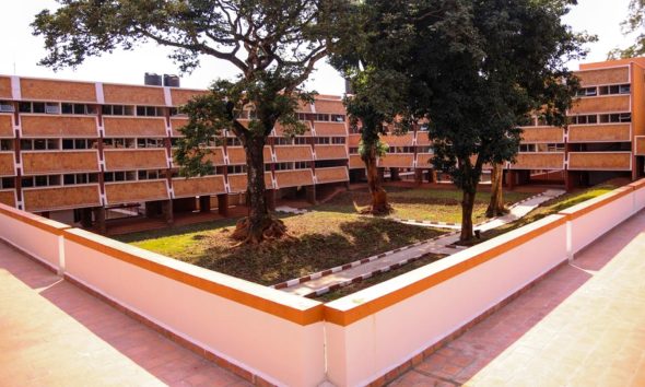 A section of the renovated Lumumba Hall. Date taken: 26th July 2024. Makerere University, Kampala Uganda, East Africa.