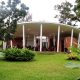 The Okot p'Bitek Pavilion, Makerere Institute of Social Research (MISR) engulfed in greenery. Kampala Uganda, East Africa.