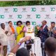 Partners from the Ministry of Health, WHO, and Makerere University leadership, including Council Chairperson Ms. Lorna Magara, Vice Chancellor Prof. Barnabas Nawangwe, and Dean Prof. Rhoda Wanyenze, join the Minister of Health in cutting the MakSPH@70 anniversary cake. 13th December 2024, MakSPH Auditorium, Makerere University, Kampala Uganda, East Africa.