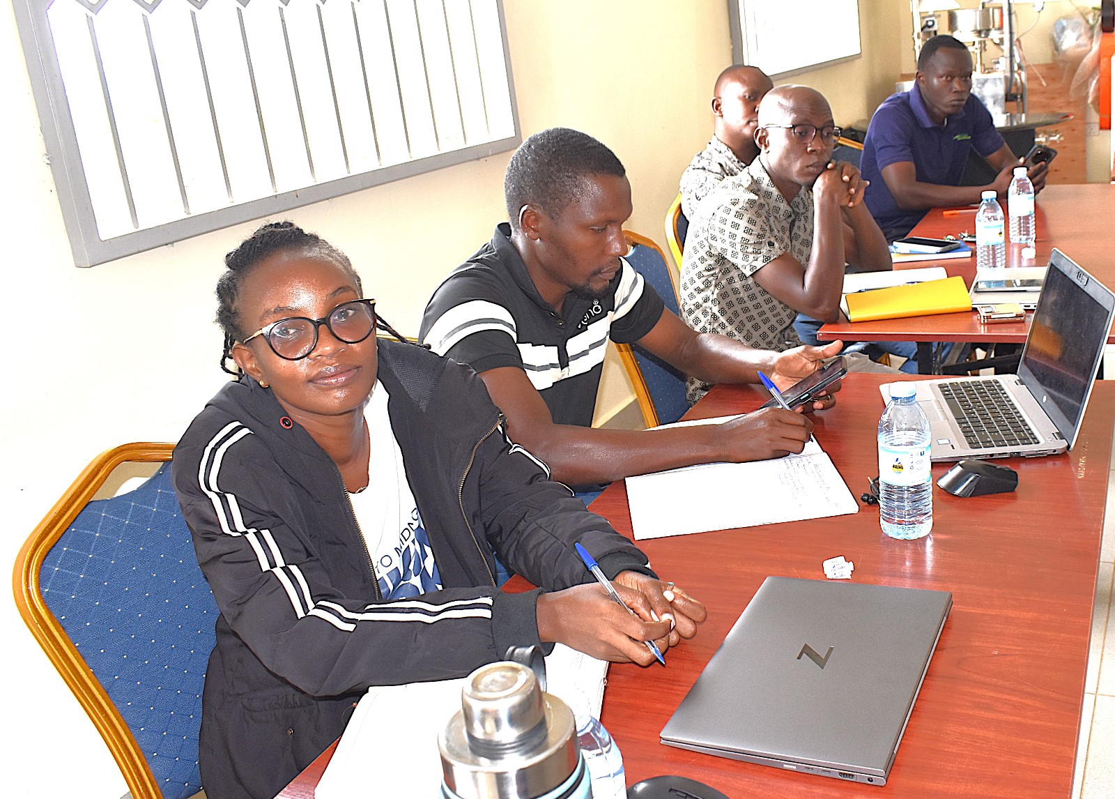 Some of the PhD and Masters students supported by the project. Nature-based Solutions for Tea (NbS4Tea) project at College of Agricultural and Environmental Sciences (CAES), Makerere University, Kampala, Funded by the Danish Fellowship Centre under Denmark’s Ministry of Foreign Affairs, deployment of drones to improve environmental and agricultural data collection at Rwebitaba Tea Research Centre in Kyenjojo District, Uganda, East Africa, 19th June 2025.