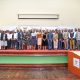 NEAR-ER Dialogue delegates pose for a group photograph in the Main Hall on 16th June 2025. Network on Europe and Africa Relations-Education and Research (NEAR-ER) project, a Jean Monnet policy network of 20 higher education institutions; 7 in Europe and 13 in Africa, Dialogue targeting early career researchers and graduate students organized by School of Statistics, College of Business and Management Sciences (CoBAMS), 16th June 2025, Main Hall, Makerere University, Kampala Uganda, East Africa.
