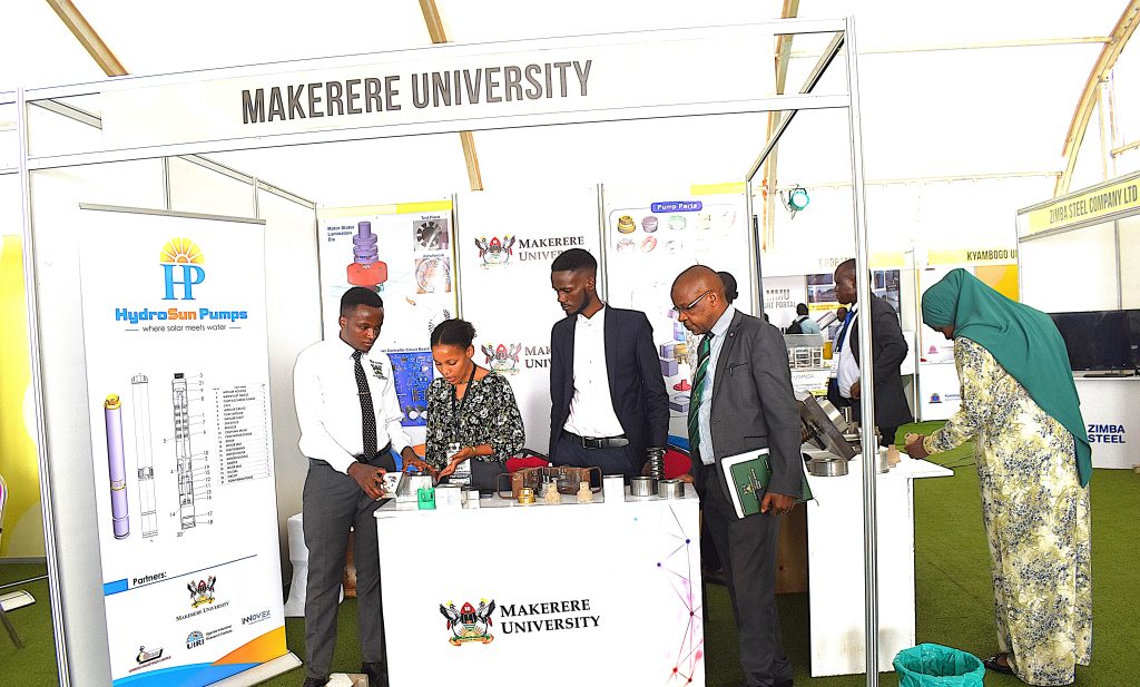 Students of CEDAT participating in the exhibition. Over 300 Ugandan innovators, among them students from the College of Natural Sciences (CoNAS) and other science-based colleges at Makerere University are participating in the 2025 National Science Week exhibition, currently underway at the Kololo Independence Grounds, 15th-20th June 2025, Kampala Uganda, East Africa.