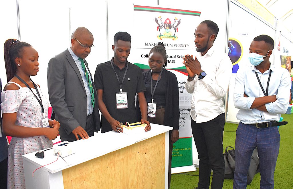 The team led by Ayebare Sam is developing a reliable fuel gauge detector to improve vehicle fuel management and efficiency. Over 300 Ugandan innovators, among them students from the College of Natural Sciences (CoNAS) and other science-based colleges at Makerere University are participating in the 2025 National Science Week exhibition, currently underway at the Kololo Independence Grounds, 15th-20th June 2025, Kampala Uganda, East Africa.