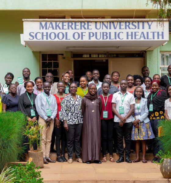 The heads of the Department of Journalism and Communication and the Department of Community Health and Behavioural Sciences (centre) with participants from the first cohort of the Health Communication short course at Makerere University. June 5, 2025. Intensive one-month course on Health Communication, first cohort June 5 to July 24, 2025, jointly offered by Makerere University School of Public Health (MakSPH)’s Department of Community Health and Behavioural Sciences (CHBS) and the Department of Journalism and Communication (DJC), School of Languages, Literature, and Communication (SLLC), co-designed in 2024 with support from the Rockefeller Foundation through Amref Health Africa, Kampala Uganda, East Africa.